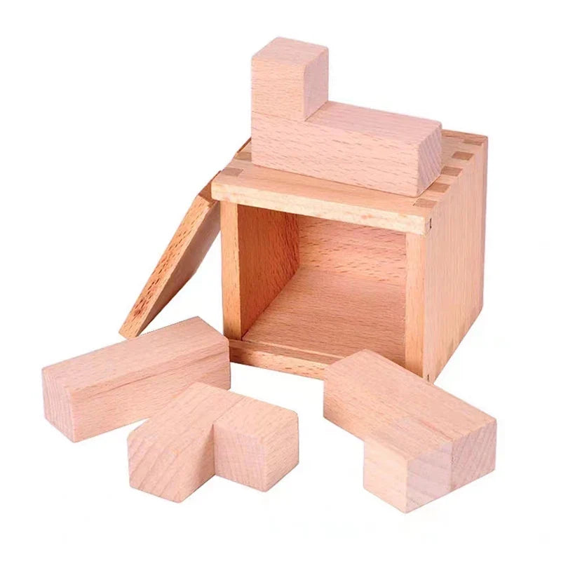 Secret Box Magic IQ Puzzle Brain Fitness Games Teaser Puzzles For Adults and Kid Mind Oblique Placement of Building Blocks